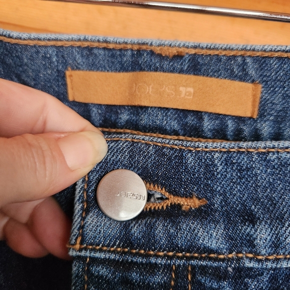 Joe's Scout Mid Rise Slim Boyfriend Jeans Cropped Distressed In Remix Sz 29 X27" - Picture 5 of 13